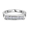 LUXURIANT SI-GH Labor Diamant Ring, 925 Silber rhodiniert - 0,50 ct.