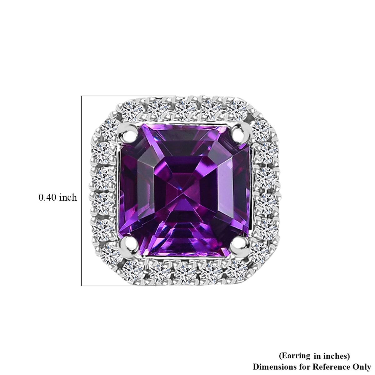 AAA Lab Grown Lila Saphir, Lab Grown Diamant AGI zertifiziert Ohrringe 417 Gold ca. 5.05 ct
