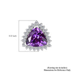 LUXURIANT DIAMOND - AAA Lab Grown Lila Saphir, Lab Grown Diamant Ohrringe 417 Gold ca. 0.27 ct