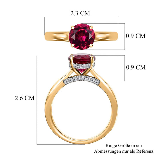 AAA Lab Grown Bixbit, Lab Grown Diamant AGI zertifiziert Ring 417 Gold (Größe 16.50)  (10-16 Werktage Lieferzeit) ca. 2.71 ct