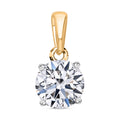 LUXURIANT SGL zertifizierter SI-GH Labor Diamant Anhänger in 375 Gelbgold - 1 ct.