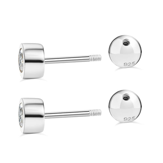 Moissanit Ohrringe 925 Silber rhodiniert ca. 0.46 ct