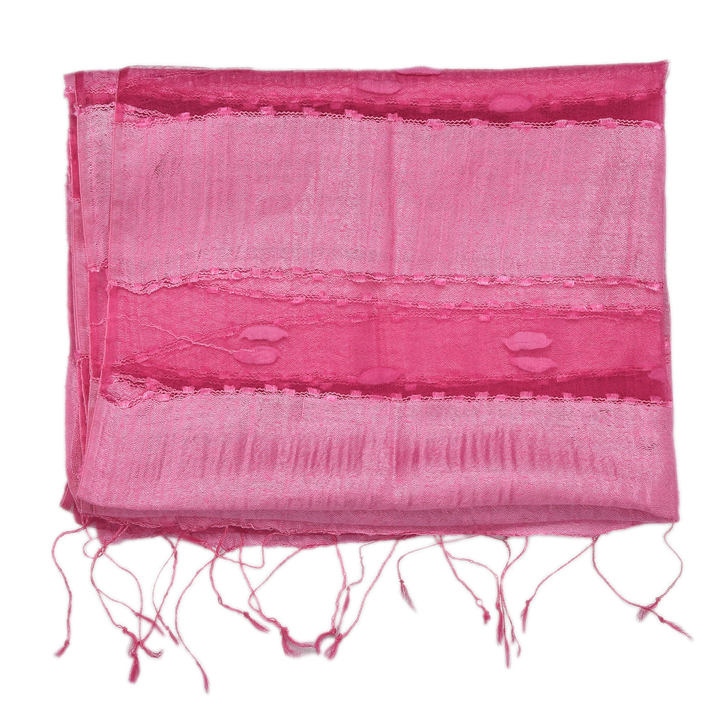 Modal-Seide-Schal, Streifendesign, 175x60 cm, Lila