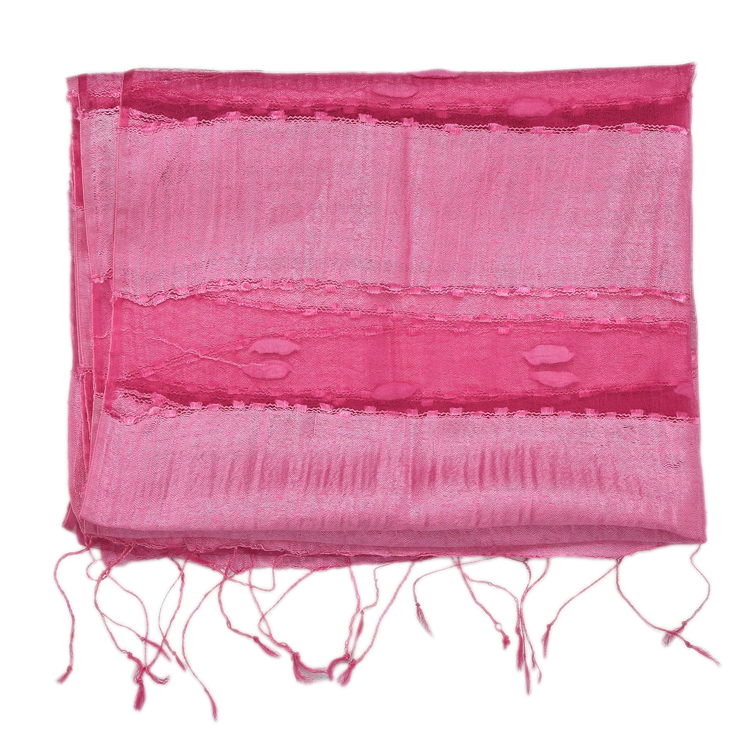 Modal-Seide-Schal, Streifendesign, 175x60 cm, Lila