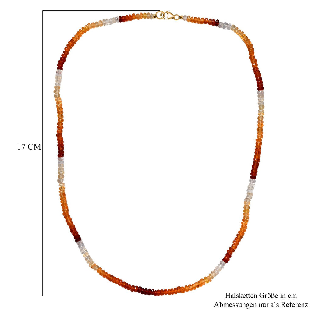Feueropal Halskette ca. 45 cm 585 Gold ca. 36.45 ct
