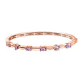 Rose De France Amethyst Armreif ca. 19 cm Messing ca. 2,92 ct.