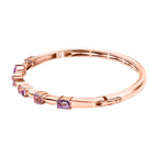 Rose De France Amethyst Armreif ca. 19 cm Messing ca. 2,92 ct.