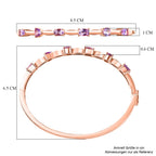 Rose De France Amethyst Armreif ca. 19 cm Messing ca. 2,92 ct.