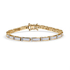 LUXURIANT DIAMOND - Lab Grown Diamant SI-GH Armband ca. 18.5 cm 925 Silber 750 Gelbgold Vermeil (10-15 Werktage Lieferzeit) ca. 4.00 ct