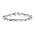 LUXURIANT DIAMOND - Lab Grown Diamant SI-GH Armband ca. 18.5 cm 925 Silber Rhodiniert (10-15 Werktage Lieferzeit) ca. 4.00 ct