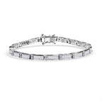 LUXURIANT DIAMOND - Lab Grown Diamant SI-GH Armband ca. 18.5 cm 925 Silber Rhodiniert (10-15 Werktage Lieferzeit) ca. 4.00 ct
