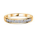 LUXURIANT DIAMOND - Lab Grown Diamant SI-GH Ring 925 Silber 750 Gelbgold Vermeil (Größe 16.00) ca. 0.50 ct