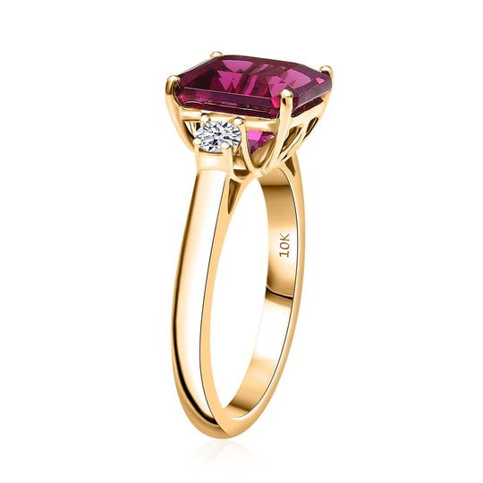 AAA Lab Grown Bixbit, Lab Grown Diamant AGI zertifiziert Ring 417 Gold (Größe 19.00) ca. 3.45 ct