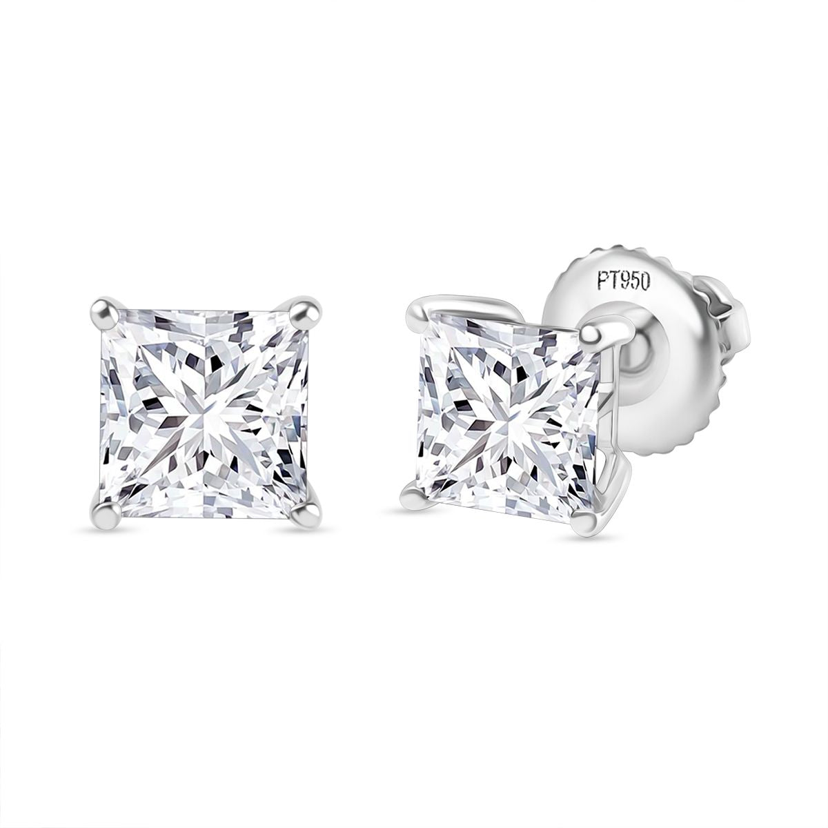LUXURIANT DIAMOND - Lab Grown Diamant VS-EF IGI zertifiziert Ohrringe Ohrringe, 950 Platin ca. 2.00 ct