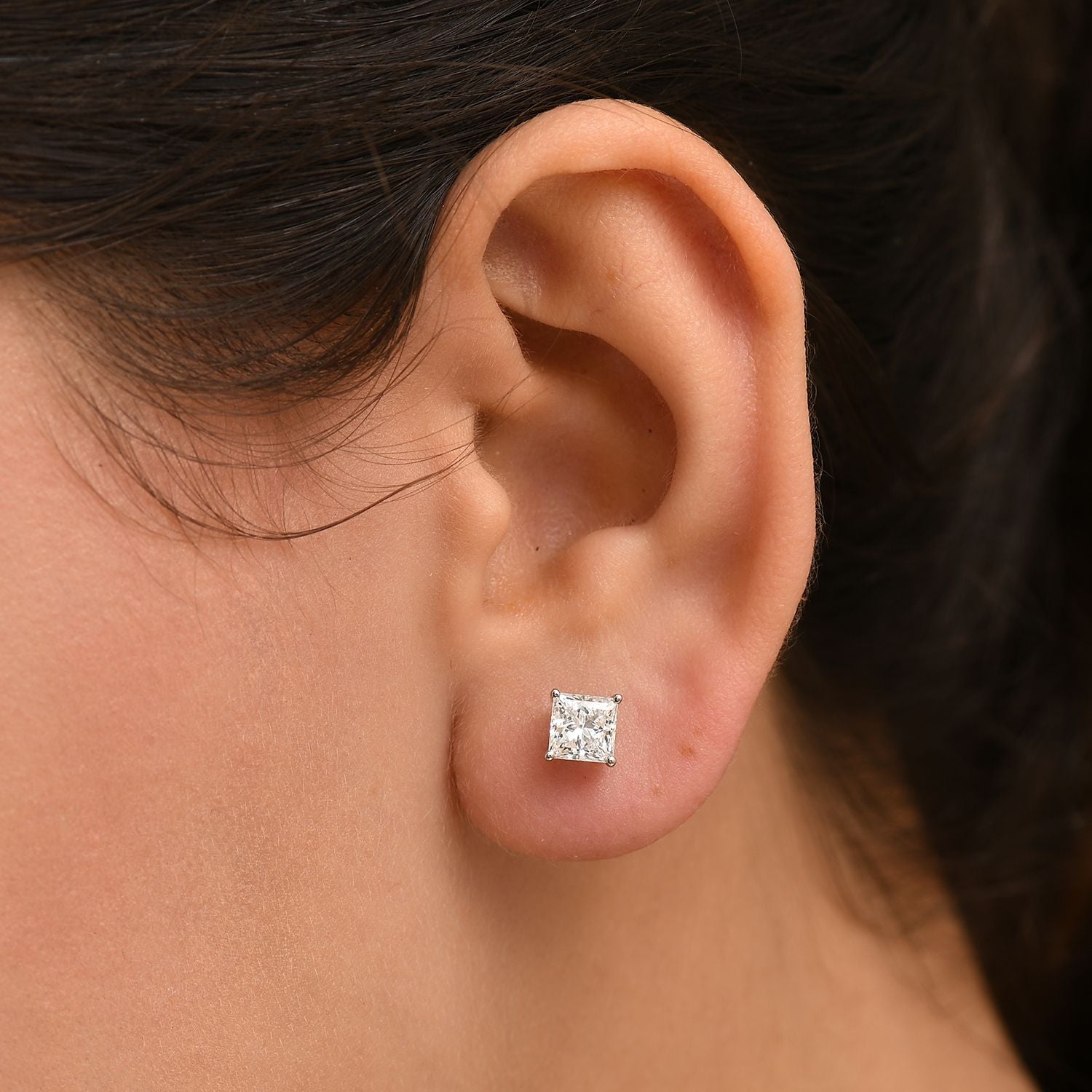 LUXURIANT DIAMOND - Lab Grown Diamant VS-EF IGI zertifiziert Ohrringe Ohrringe, 950 Platin ca. 2.00 ct