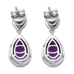 Afrikanischer Amethyst Ohrringe Messing ca. 6,69 ct.