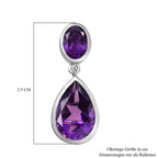 Afrikanischer Amethyst Ohrringe Messing ca. 6,69 ct.