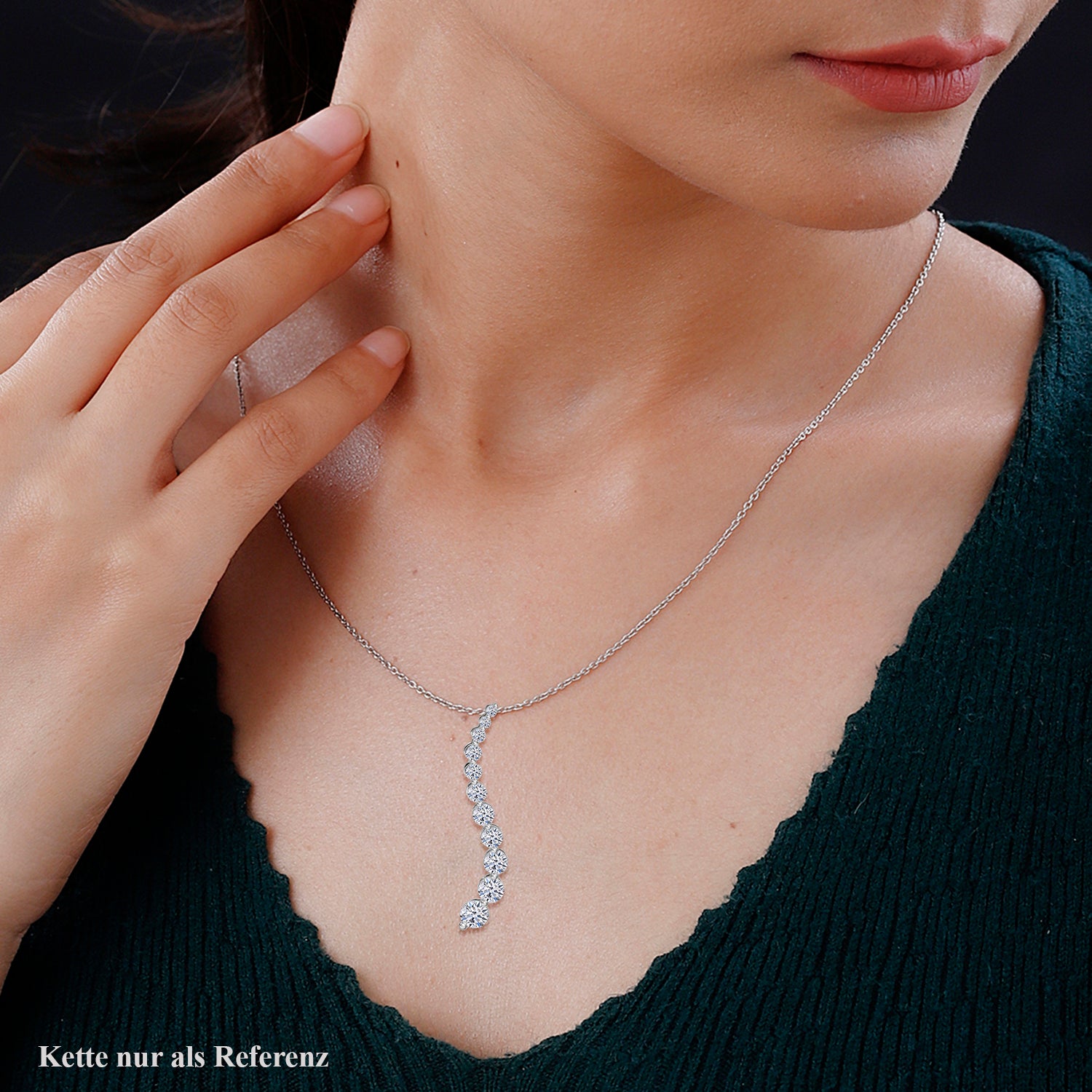 LUXURIANT DIAMOND - Lab Grown Diamant VS-EF SGL zertifiziert Anhänger 950 Platin ca. 1,00 ct.