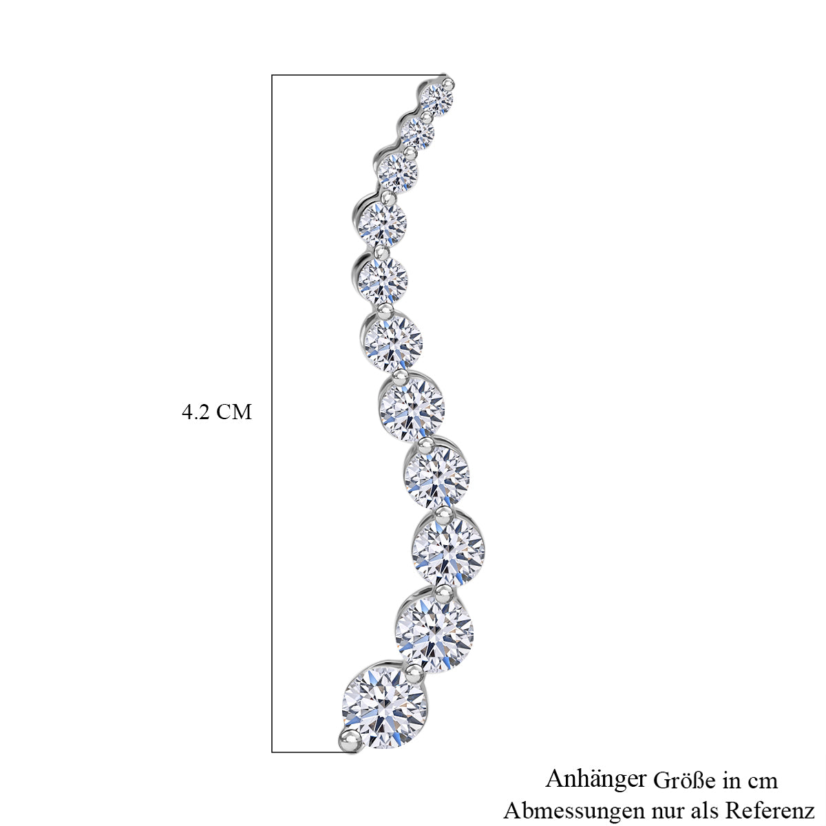 LUXURIANT DIAMOND - Lab Grown Diamant VS-EF SGL zertifiziert Anhänger 950 Platin ca. 1,00 ct.