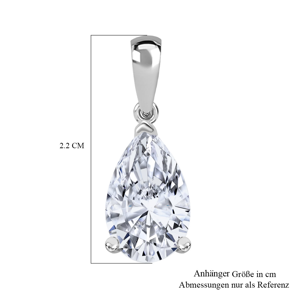 LUXURIANT DIAMOND - Lab Grown Diamant VS-EF IGI zertifiziert Anhänger 950 Platin ca. 3,00 ct.