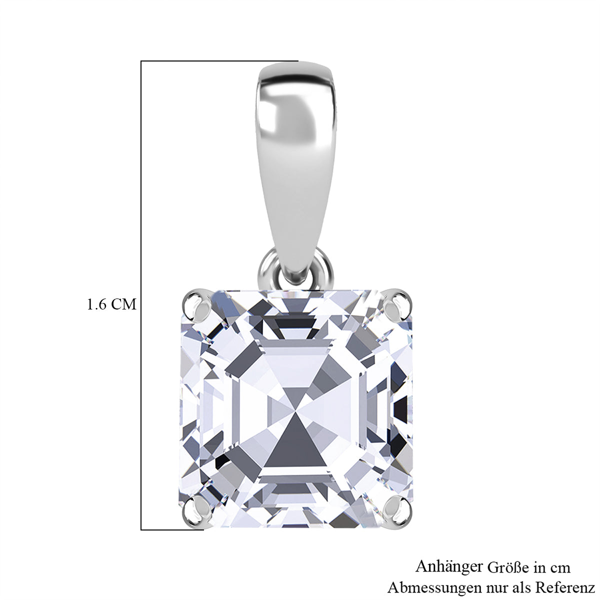 LUXURIANT DIAMOND - Lab Grown Diamant VS-EF IGI zertifiziert Anhänger 950 Platin ca. 3,00 ct.