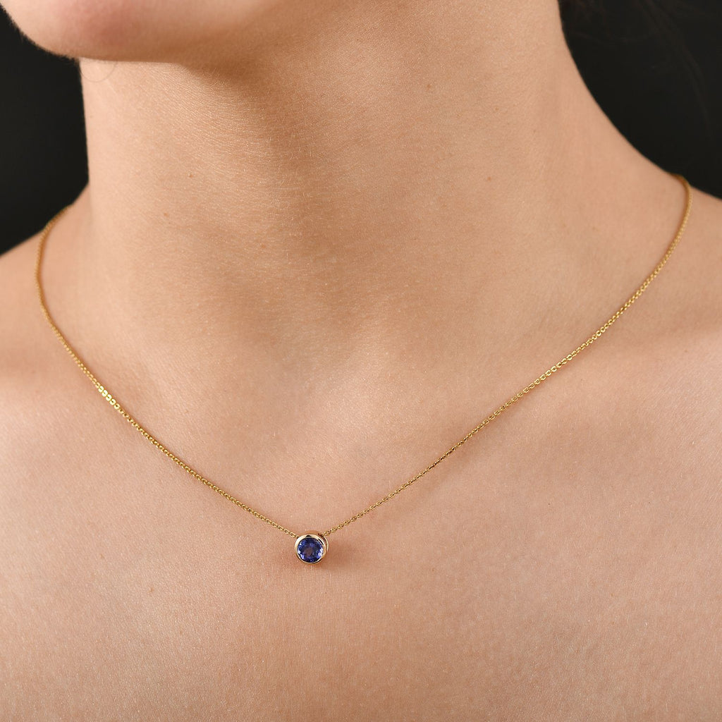 AAAA Tansanit Anhänger 585 Gold ca. 0,90 ct.