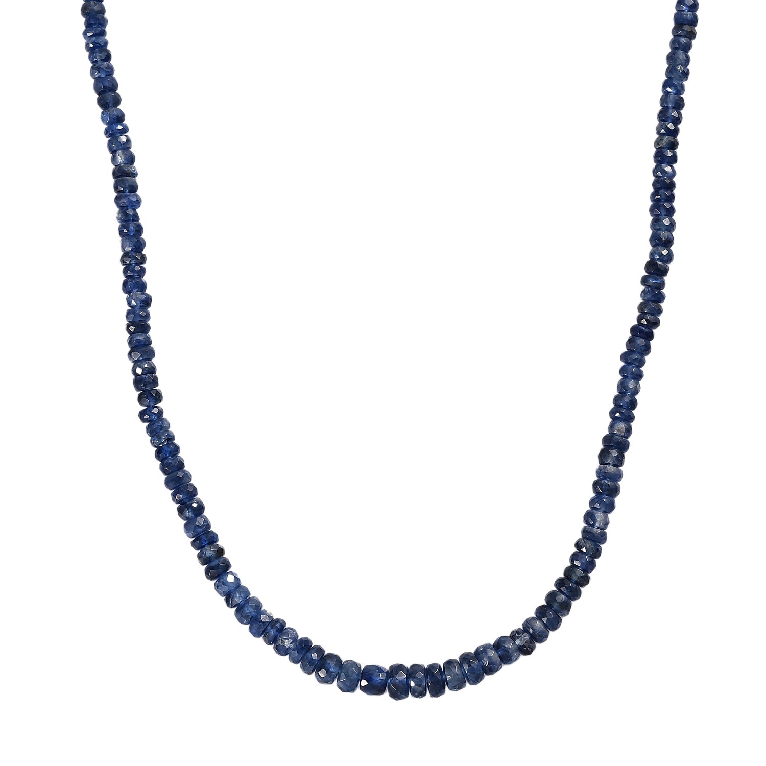 Kaschmir Kyanit Halskette ca. 45 cm 925 Silber rhodiniert ca. 100.00 ct