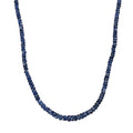 Kaschmir Kyanit Halskette ca. 45 cm 925 Silber rhodiniert ca. 100.00 ct