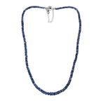 Kaschmir Kyanit Halskette ca. 45 cm 925 Silber rhodiniert ca. 100.00 ct