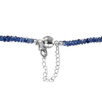 Kaschmir Kyanit Halskette ca. 45 cm 925 Silber rhodiniert ca. 100.00 ct