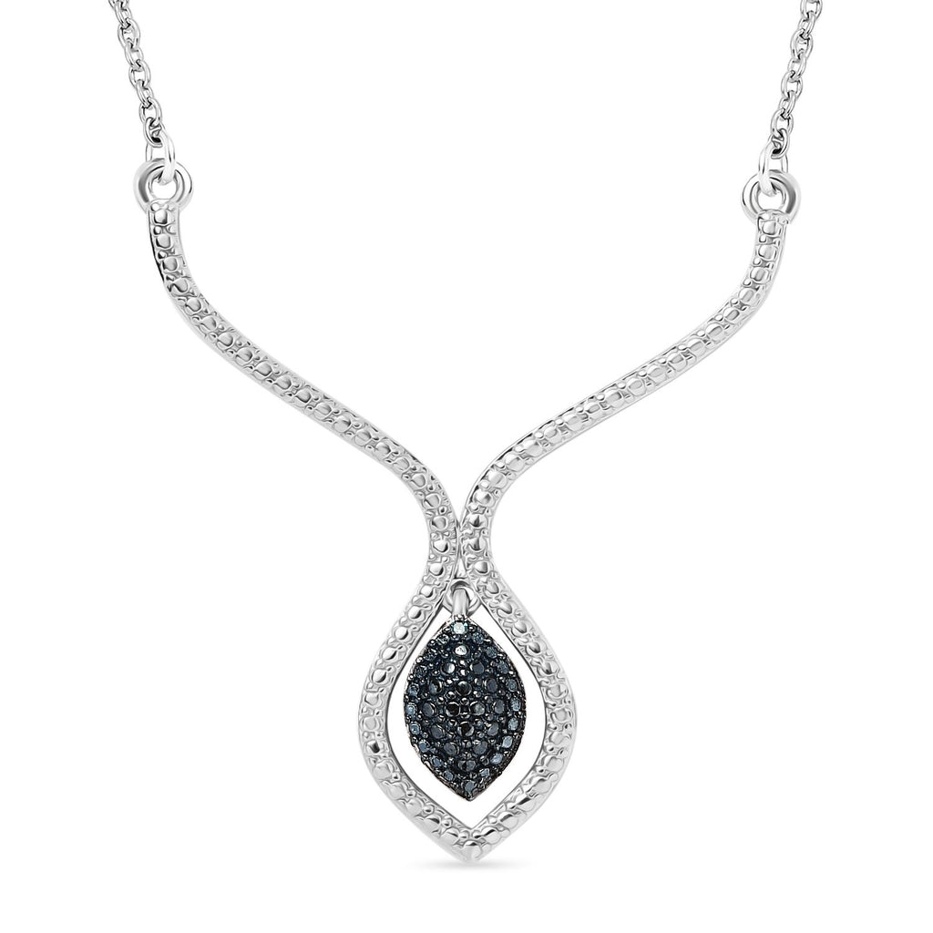 Blauer Diamant Halskette ca. 45 cm Edelstahl