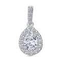 LUXURIANT SGL zertifizierter VS-EF Labor Diamant Anhänger, 925 Silber platiniert- 1 ct.