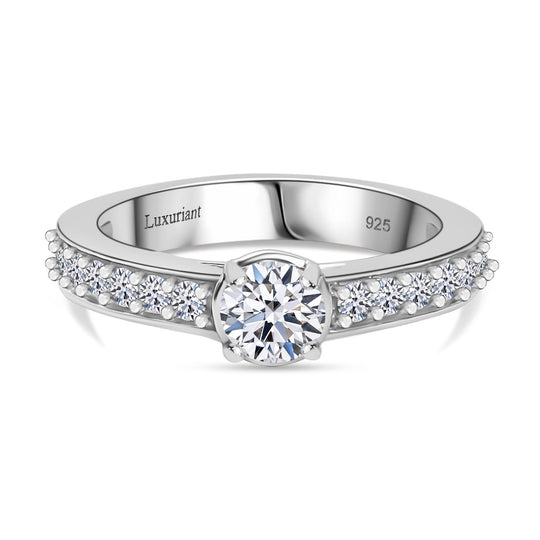 LUXURIANT DIAMOND - Lab Grown Diamant VS-EF SGL zertifiziert Ring 925 Silber rhodiniert (Größe 21.00) ca. 1.00 ct
