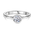 LUXURIANT SGL zertifizierter SI-GH Labor Diamant Ring, 925 Silber rhodiniert - 0,50 ct.