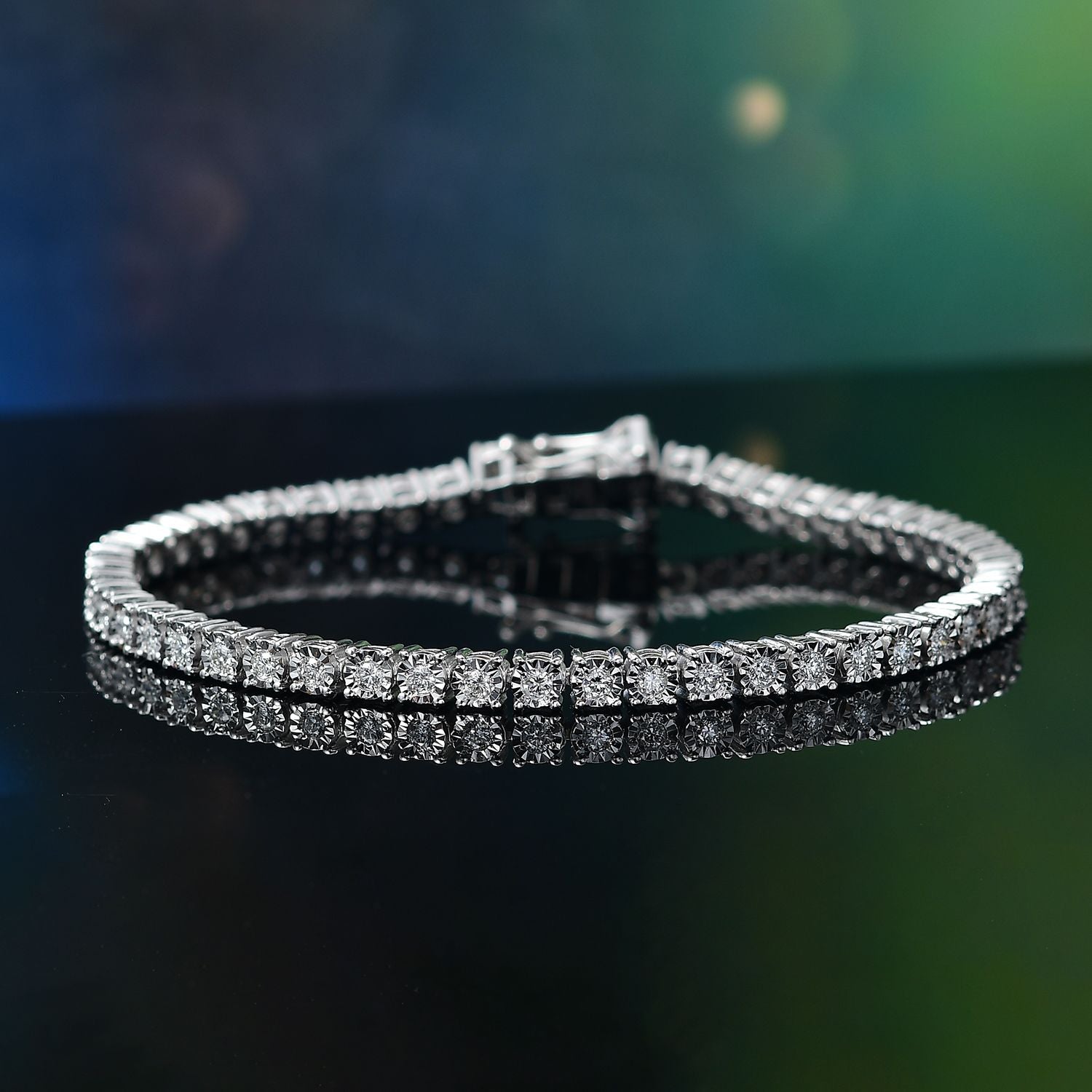 LUXURIANT DIAMOND -Lab Grown Diamant SI-GH Armband ca. 19 cm 925 Silber rhodiniert ca. 1,50 ct.