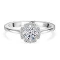 LUXURIANT DIAMOND - Lab Grown Diamant VS-EF SGL zertifiziert Ring 925 Silber platiniert (Größe 18.00) ca. 0.75 ct