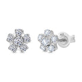 LUXURIANT 0,50 ct. SI Labor Diamant Ohrringe, 925 Silber platiniert