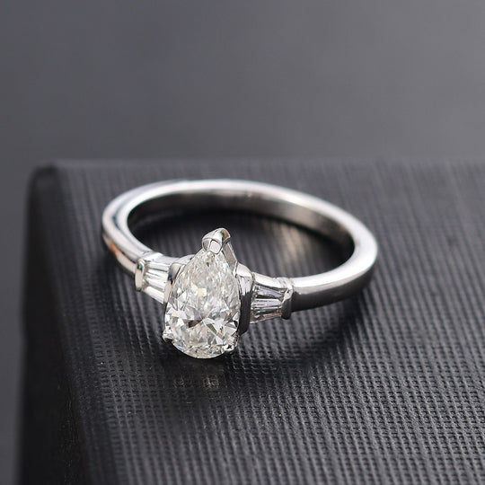 LUXURIANT DIAMOND - Lab Grown Diamant VS-EF IGI zertifiziert Ring 925 Silber rhodiniert  (Größe 21.00) ca. 1.25 ct