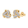 LUXURIANT SI Labor Diamant Ohrringe, 925 Silber Gelbgold Vermeil - 0,50 ct.