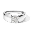 LUXURIANT DIAMOND - Lab Grown Diamant SI-GH Ring 925 Silber Platiniert (Größe 18.00) ca. 0.25 ct