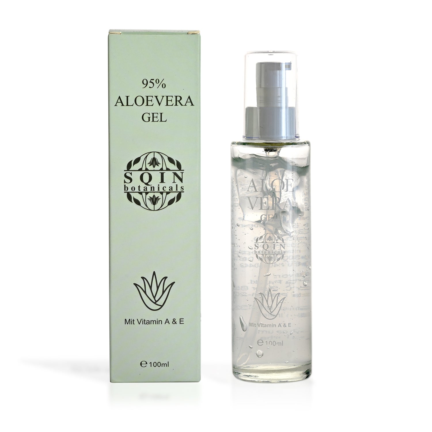 Aloe Vera Gel, Naturreine Feuchtigkeitspflege für die Haut, 100 ml