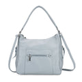 Crossbody Tasche mit mehreren Reißverschlusstaschen, 31x13x28cm, Blau
