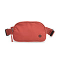 Nylon Crossbody Tasche in Ziegelrot mit praktischen Fächern, 19x12x6cm
