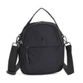Nylon Crossbody Tasche in Schwarz mit Reißverschluss