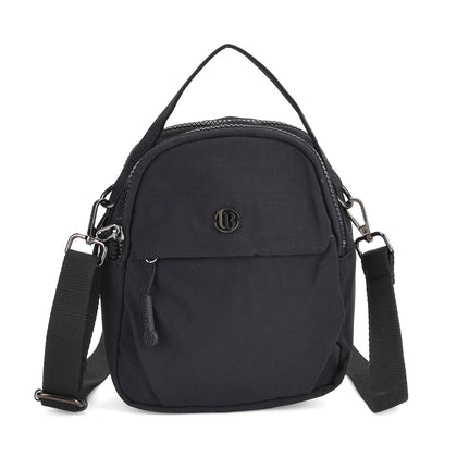 Praktische Nylon-Crossbody-Bag mit mehreren Fächern, ca. 17x21x8 cm, Rot