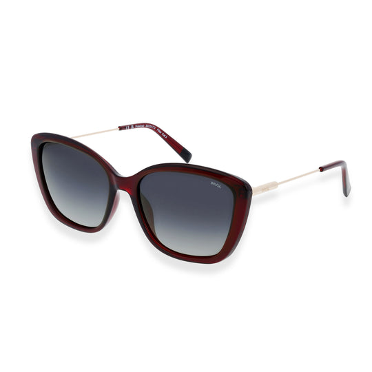 Swiss Eyewear Sole & Luce, Polarisierte Sonnenbrille, UV400 Schutz, Burgunderrot