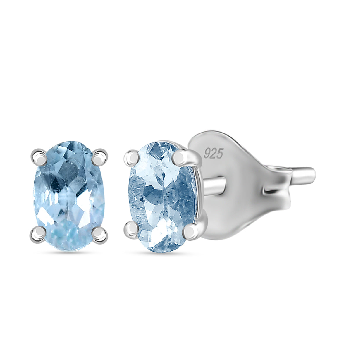 AA Santamaria Aquamarin Ohrringe 925 Silber rhodiniert ca. 0,46 ct.