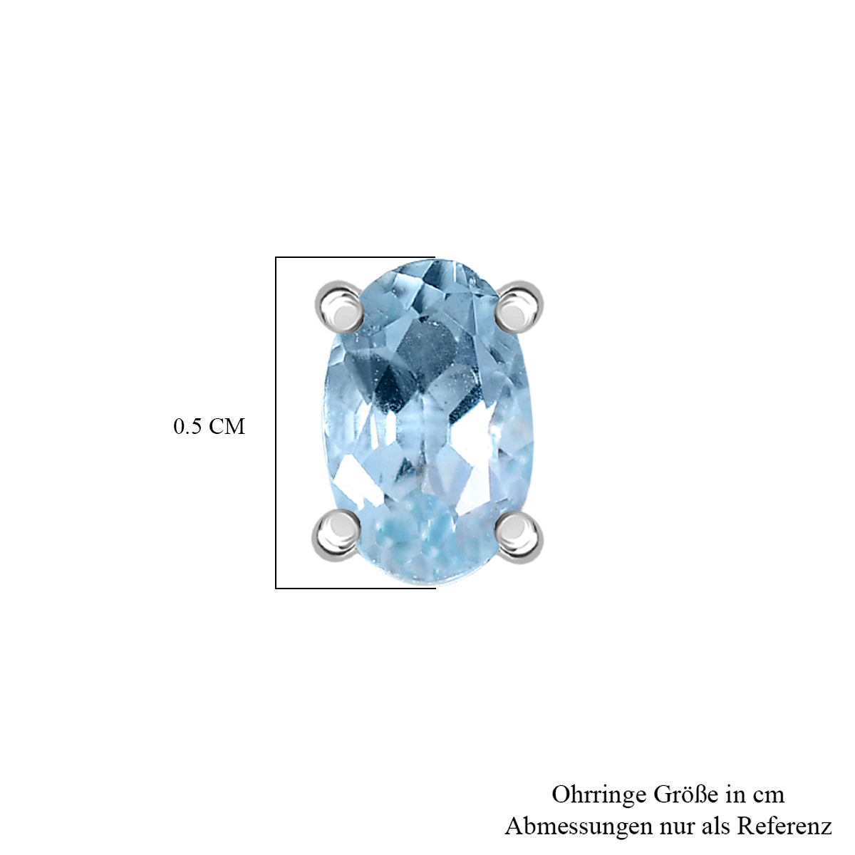 AA Santamaria Aquamarin Ohrringe 925 Silber rhodiniert ca. 0,46 ct.