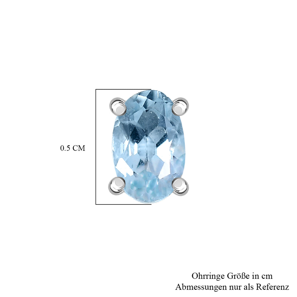 AA Santamaria Aquamarin Ohrringe 925 Silber rhodiniert ca. 0,46 ct.