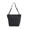 Echtleder-Tote-Bag mit Magnetverschluss-Außentasche und geräumigem Innenfach, 34x14x29 cm, Schwarz